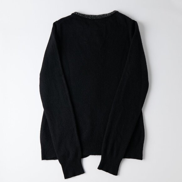 Vtg Y2K 2005 Juicy Couture Cashmere Zip Cardigan M Black Sequin Heiress Knit - Picture 6 of 9